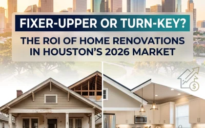Fixer-upper and turn-key homes comparison highlighting ROI of renovations in Houston's 2026 real estate market.