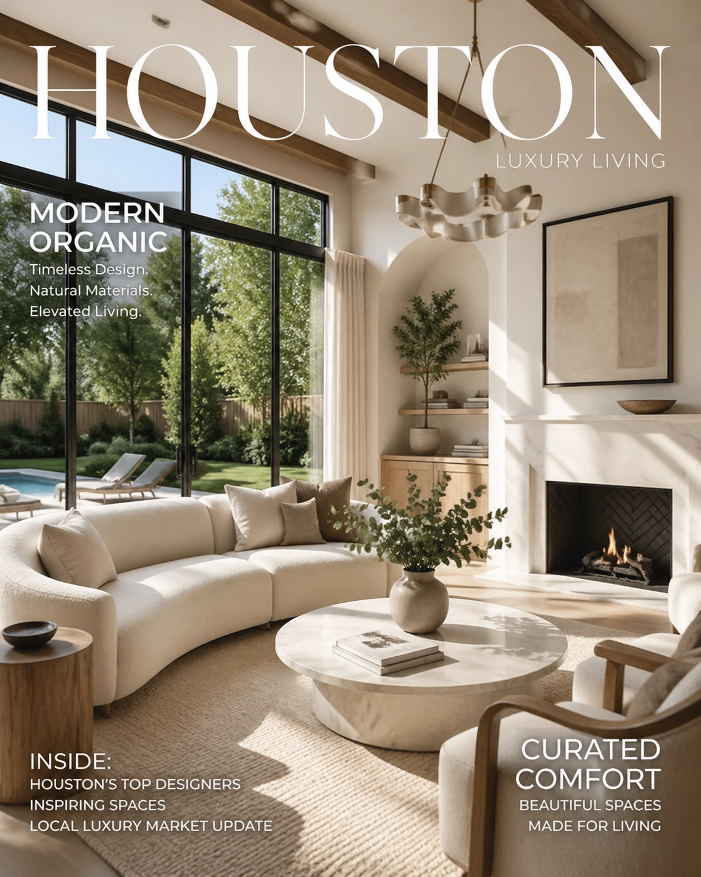 Staged luxury living room in Houston showing the power of professional home presentation.