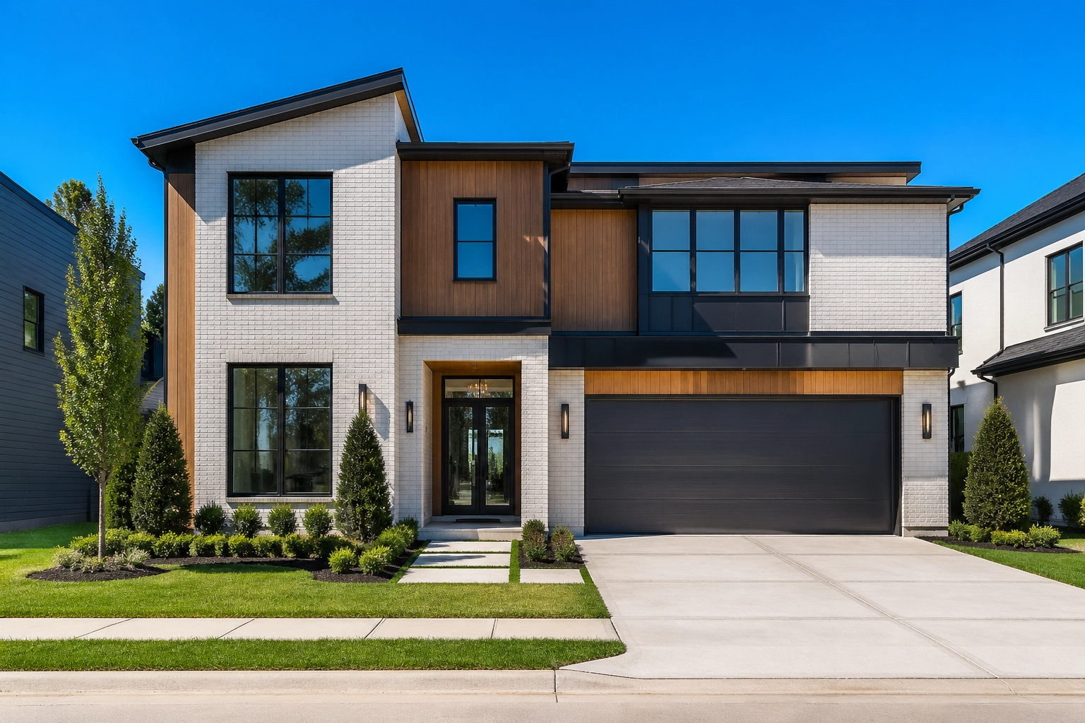 New construction contemporary home in Houston showing the growth of local housing inventory.