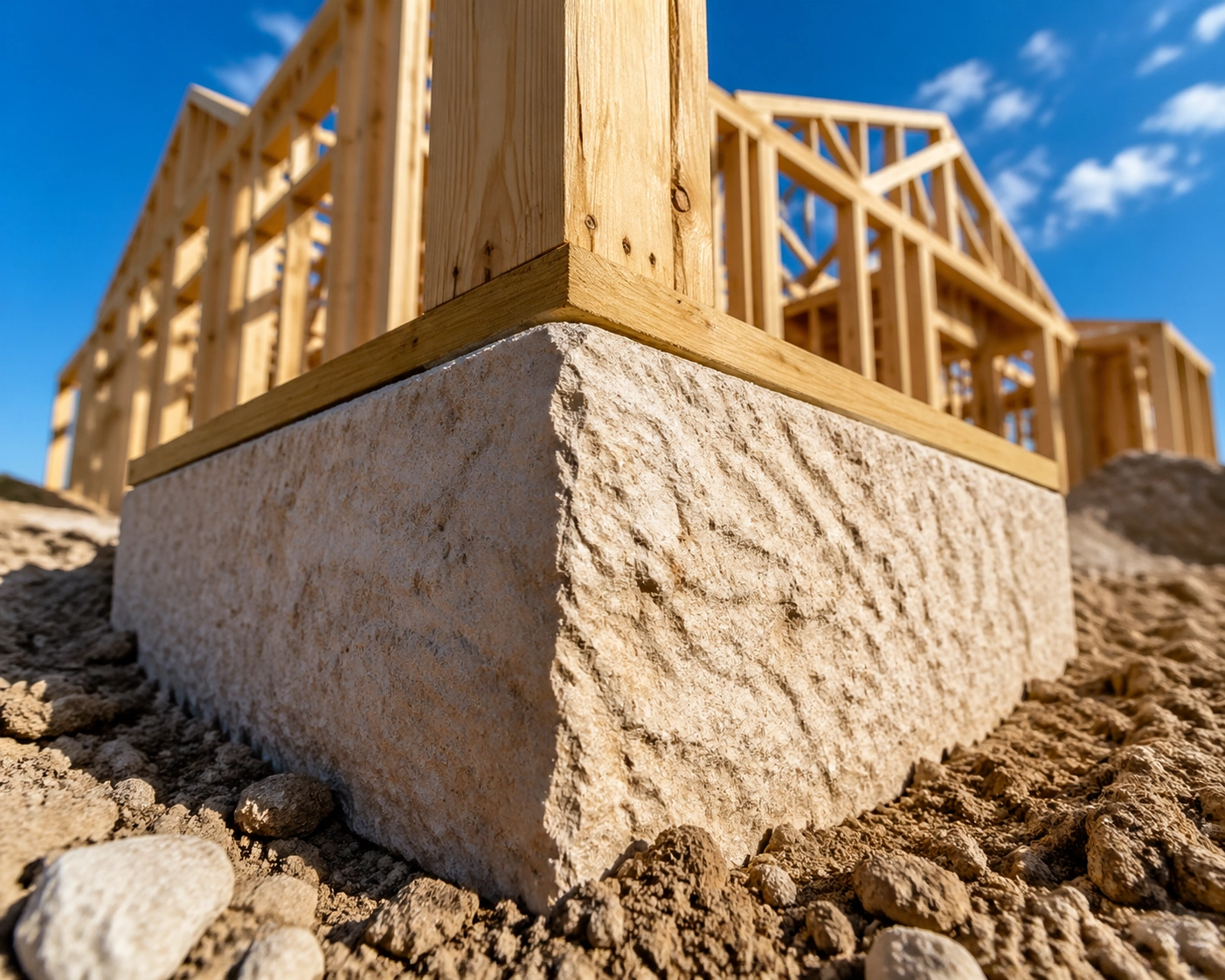 Solid house foundation representing the stability of the Houston housing market in 2026.