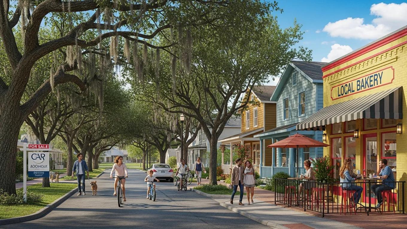 Vibrant Houston neighborhood showcasing residential and commercial investment potential
