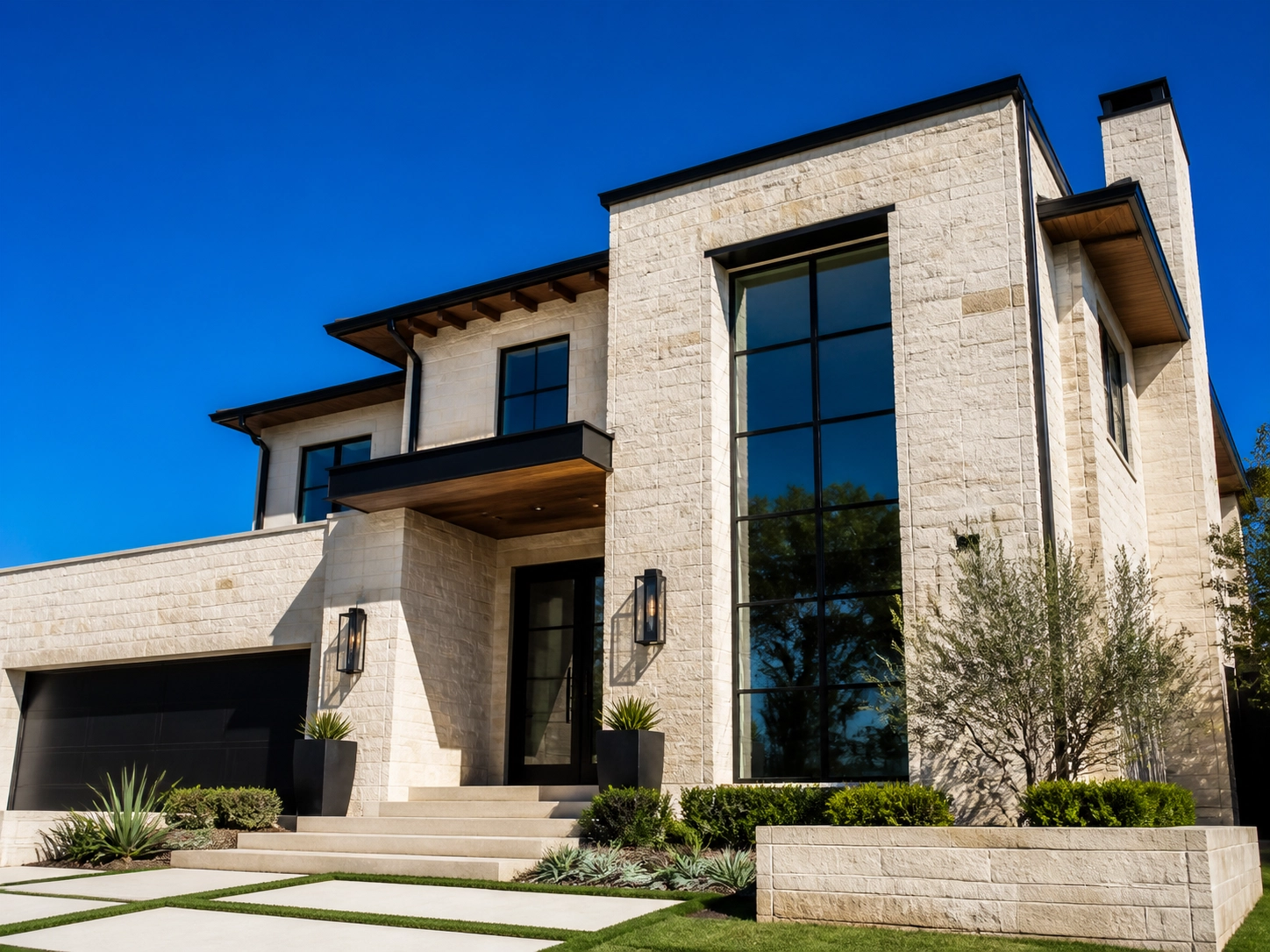 Contemporary Texas home exterior representing stable home equity and asset value in Houston.