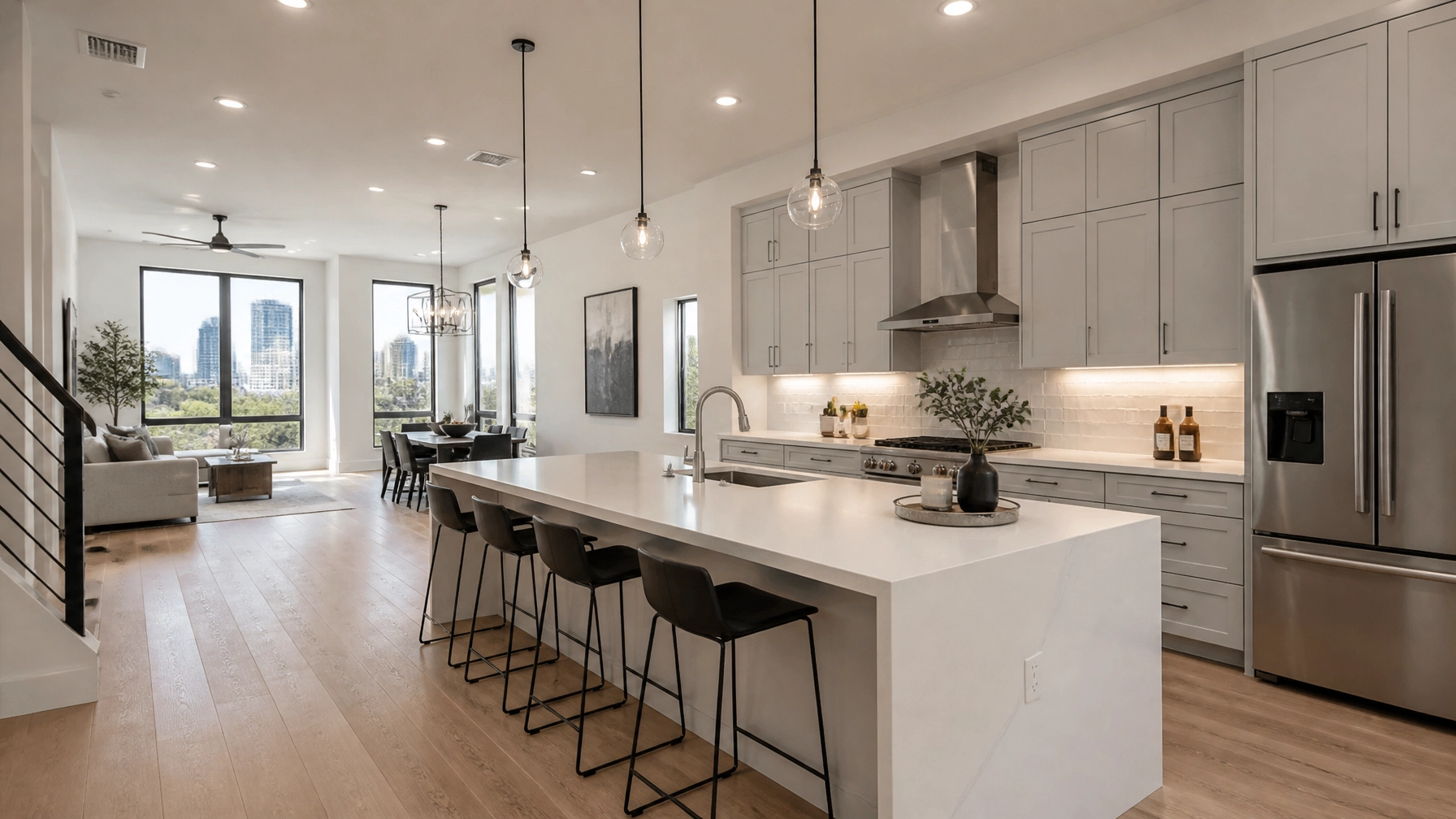 Modern Townhome Kitchen