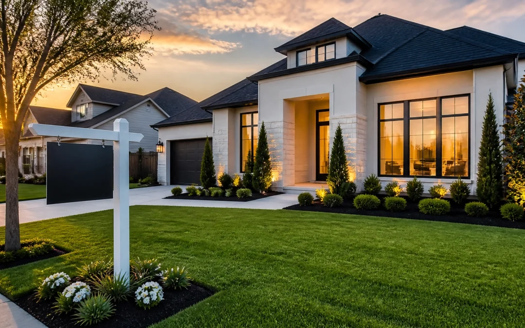 A modern Houston home exterior representing the ideal selling market