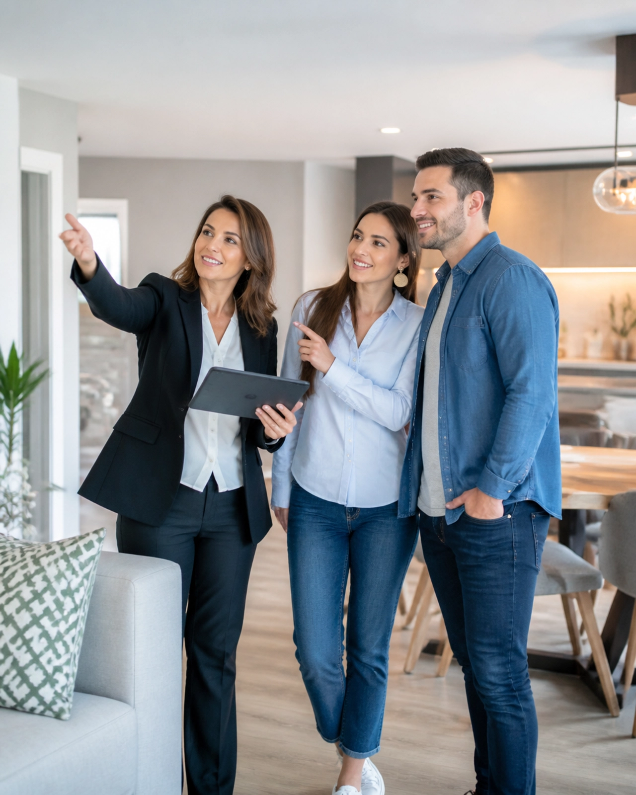 A professional Bexley Realty Group agent discussing strategy with clients