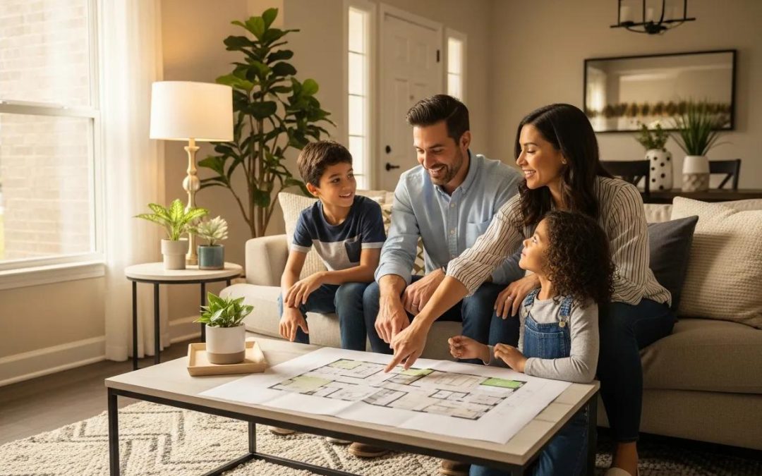 Family exploring a rent-to-own home in Houston, showcasing hope and excitement for homeownership
