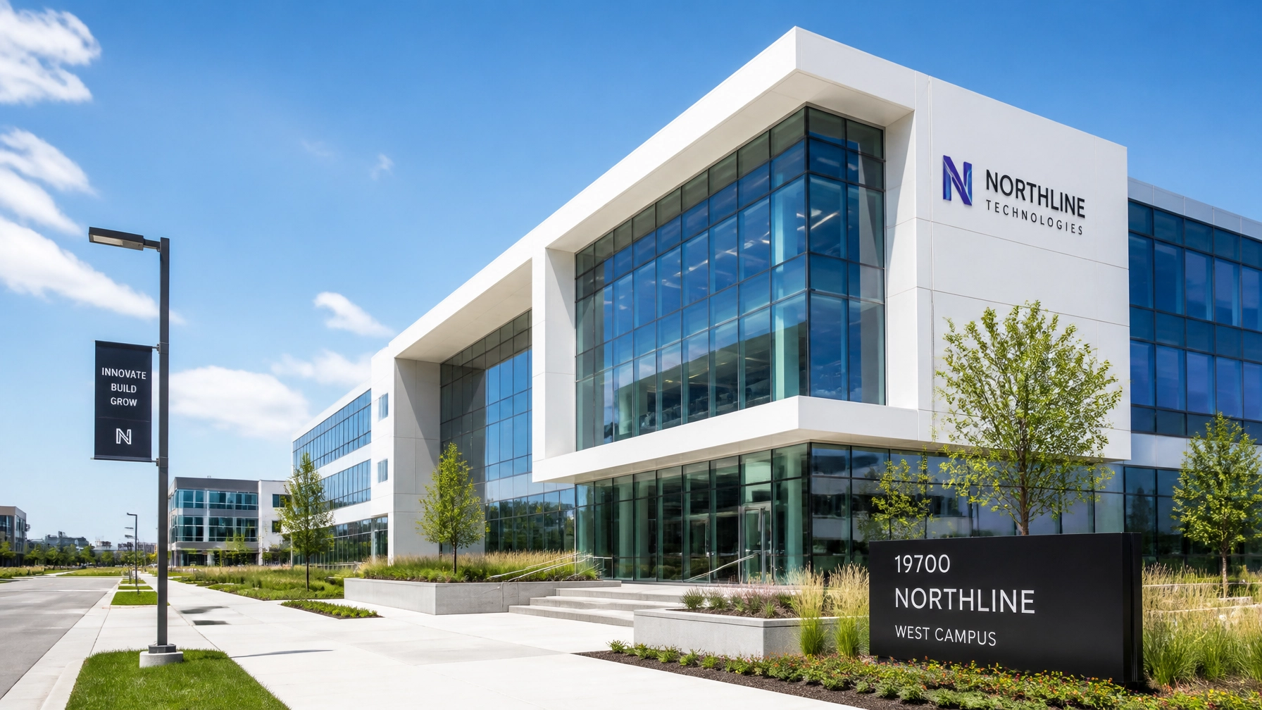 Modern tech campus Northwest Houston