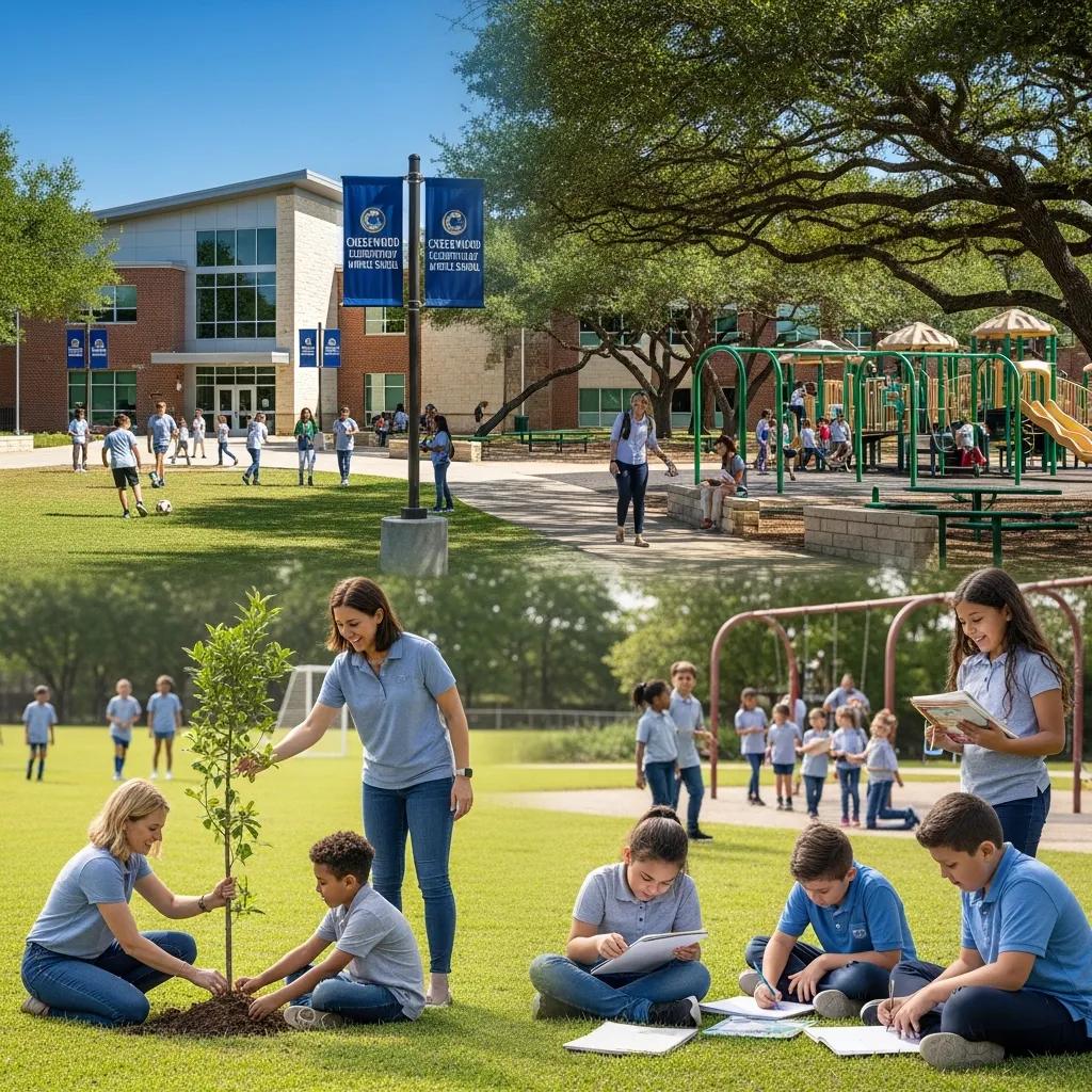 Well-rated school in The Woodlands, TX, illustrating the positive impact of local education on community and property values