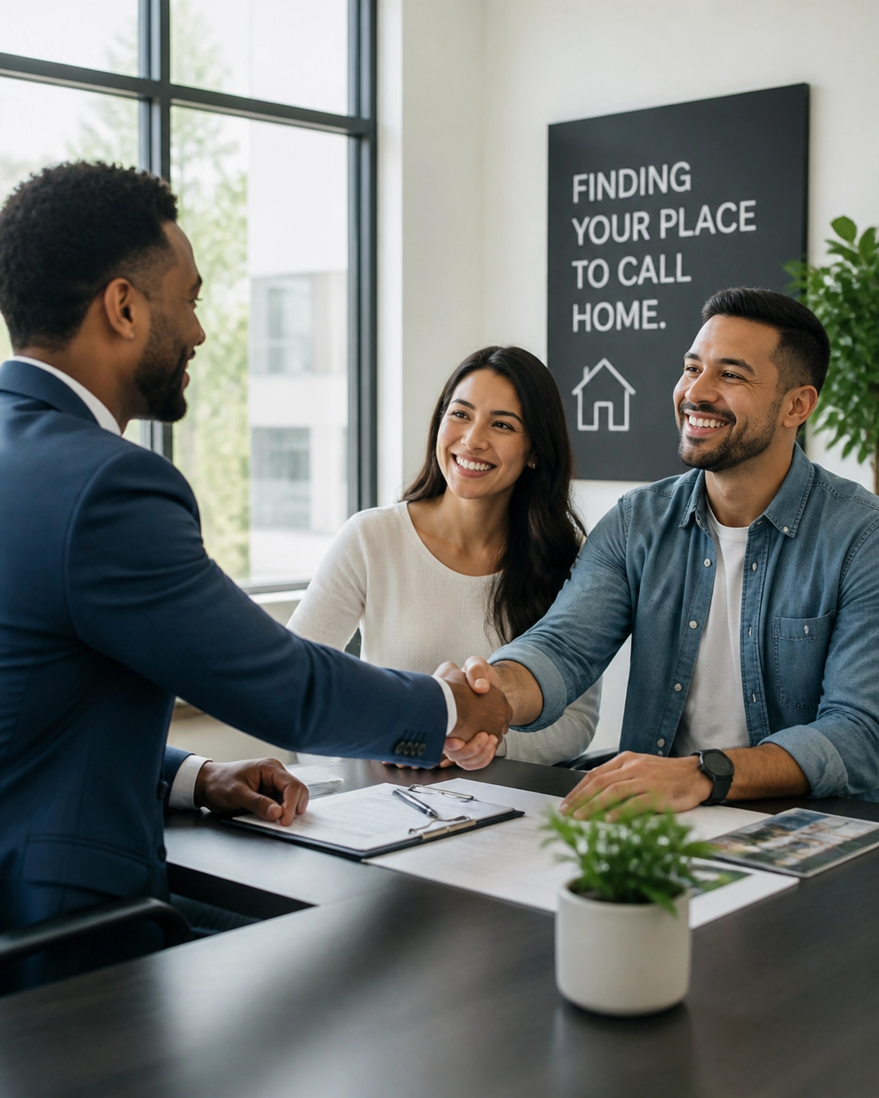Bexley Realty Group agent shaking hands with a client