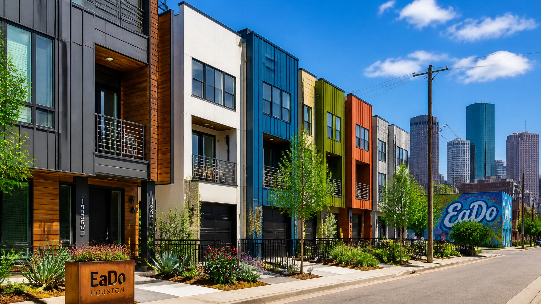 Contemporary Townhomes in EaDo Houston