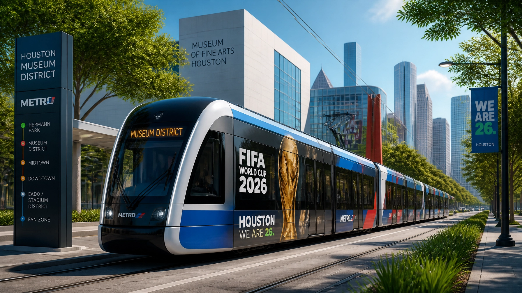 Modern transit connectivity through the Museum District and Midtown
