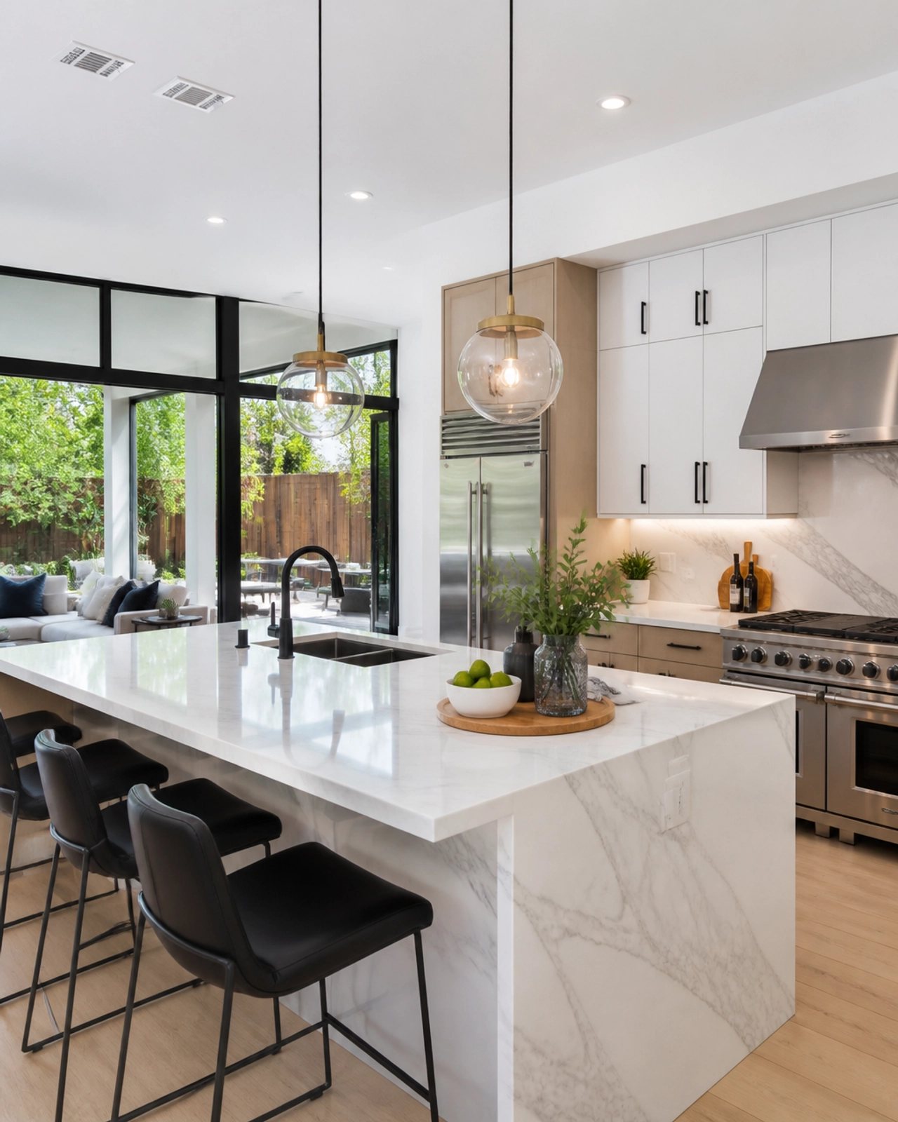 A modern, high-end Houston kitchen representing current home quality