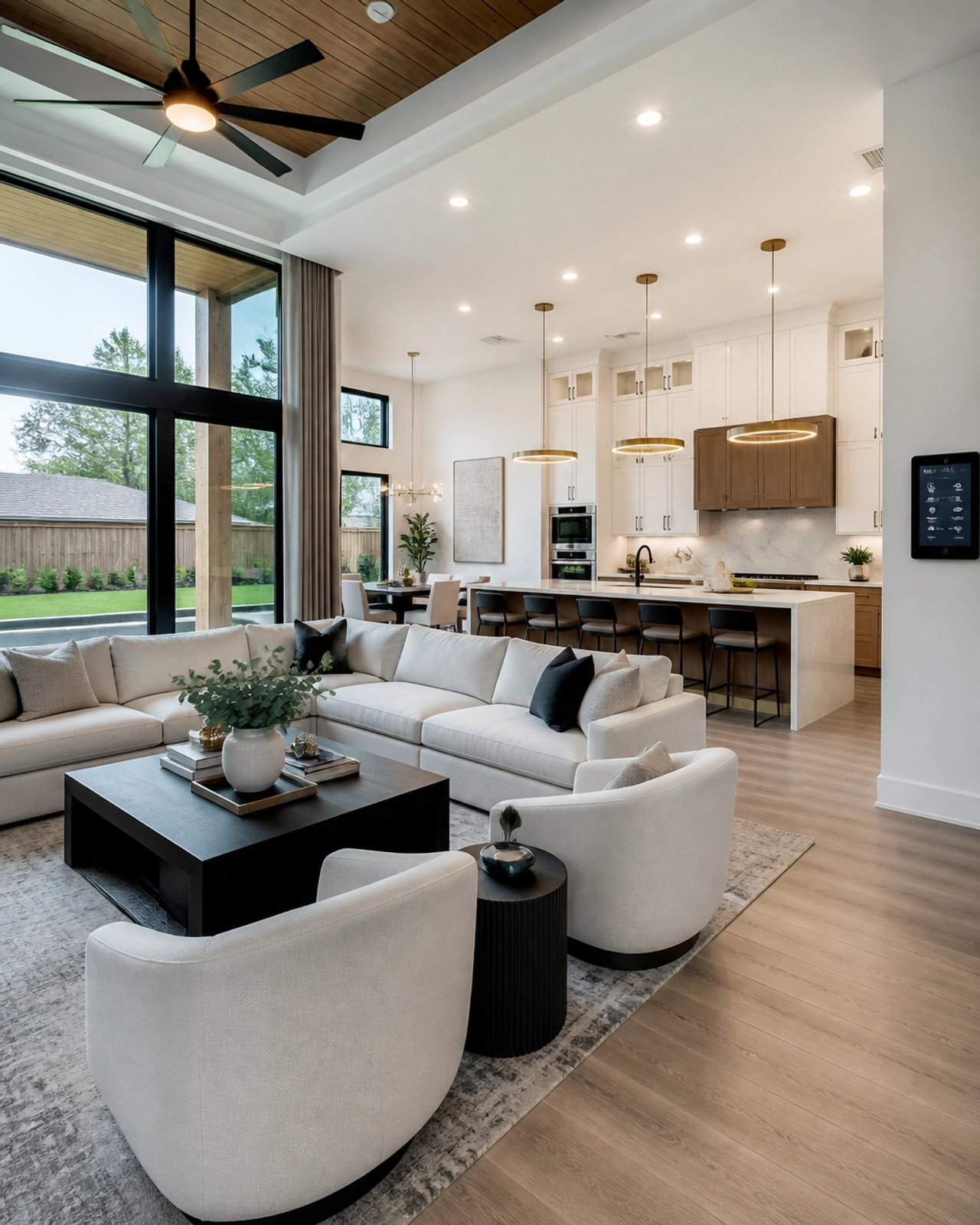 Modern 2026 Houston new build interior featuring open-concept living and high-end finishes