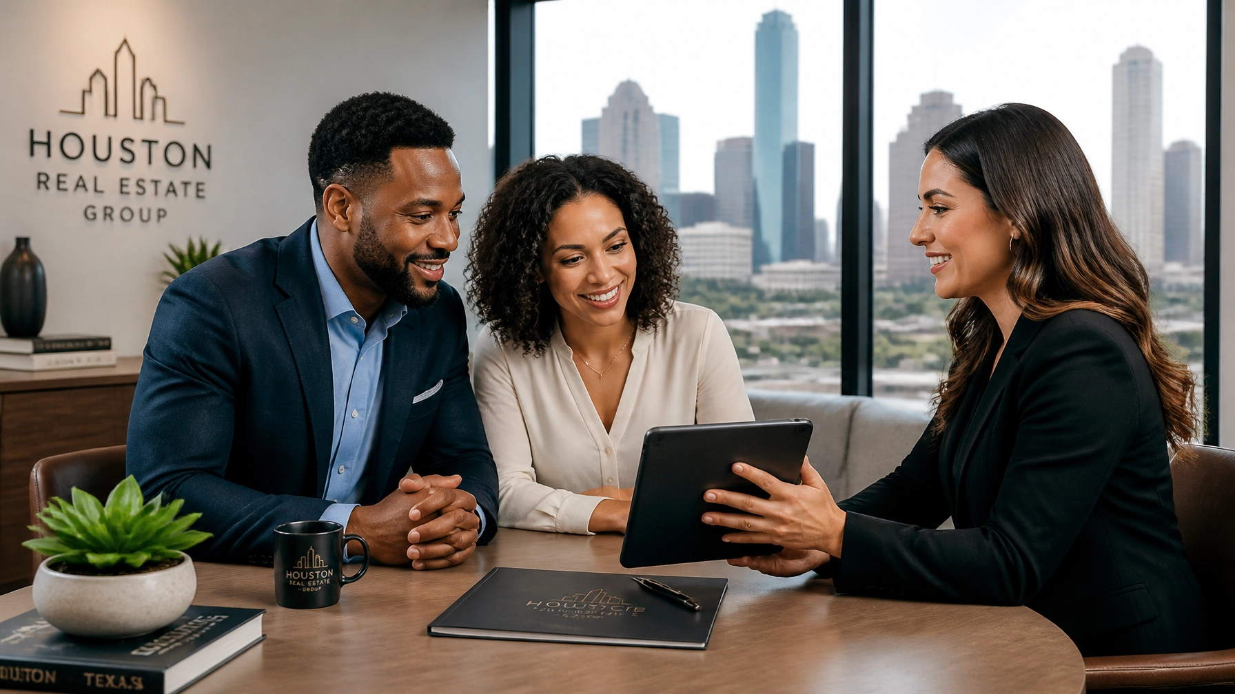 Bexley agent consulting with a couple