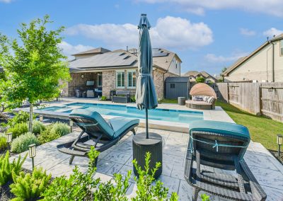 Luxury Katy Texas property with swimming pool and patio area.