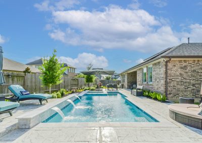 Luxury Katy Texas home with pool and outdoor living area