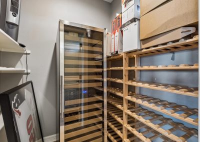 Wine storage and shelving in Galveston, Texas home for sale by Bexley Realty Group.