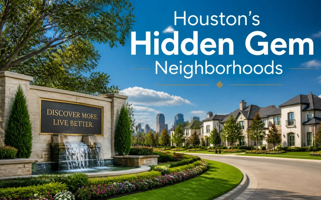 Houston's Hidden Gem Neighborhoods Master-Planned Community Entrance